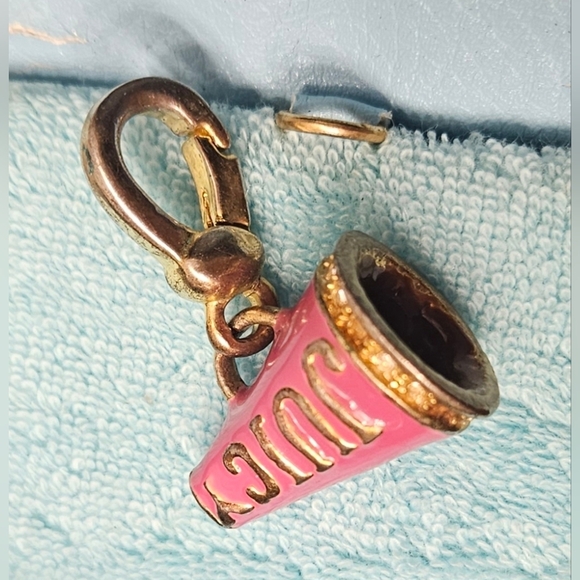 Juicy Couture Gold Pink Pave Cheerleader Megaphone Charm Bracelet Cheer Jewelry - Picture 1 of 14